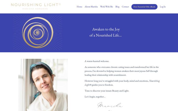 Screenshot of marishahorsman.com