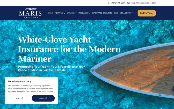 Screenshot of marisinsurance.com