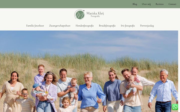 Screenshot of mariskakleijfotografie.nl