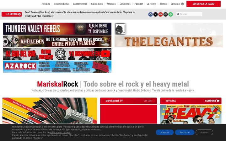 Screenshot of mariskalrock.com