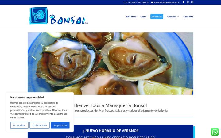 Screenshot of marisqueriabonsol.com