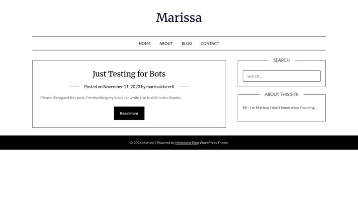 Screenshot of marissafarrell.com