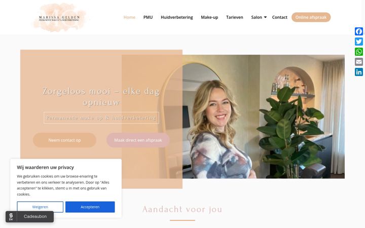 Screenshot of marissagelden.nl