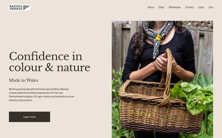 Screenshot of marissathereze.co.uk