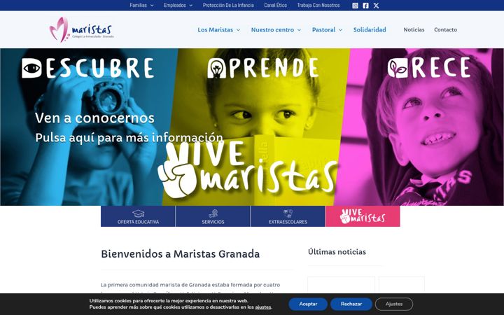 Screenshot of maristasgranada.com