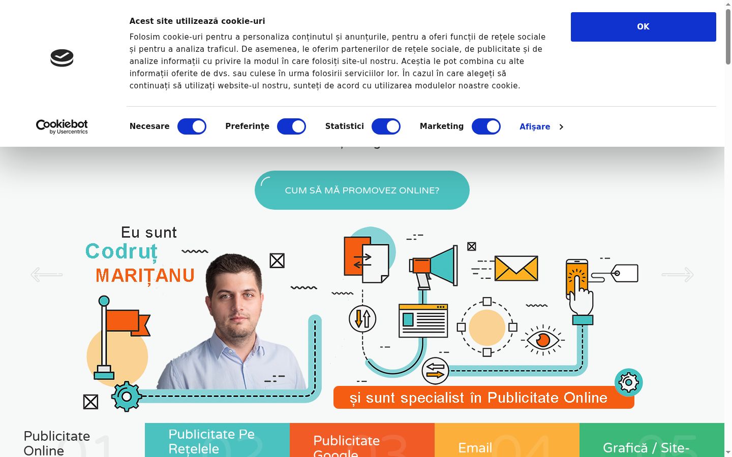 Snímek obrazovky baneru souhlasu zobrazeného před jakoukoli interakcí