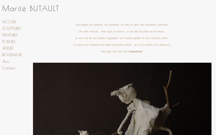 Screenshot of maritebutault.fr