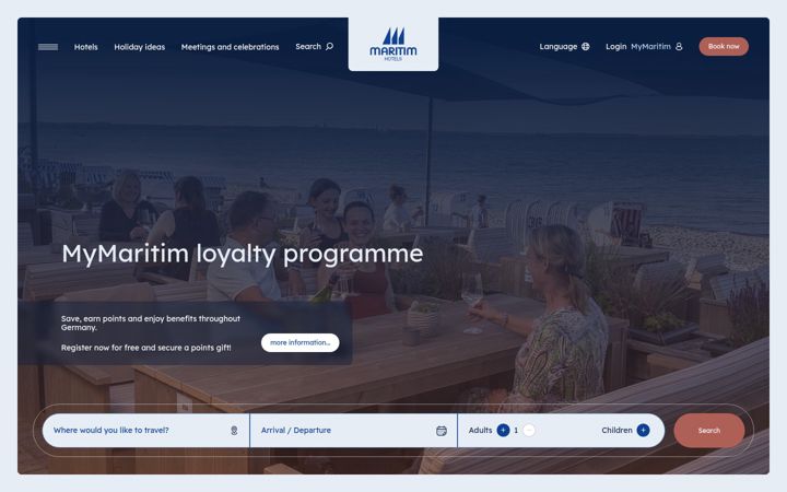 Skærmbillede af maritim.com