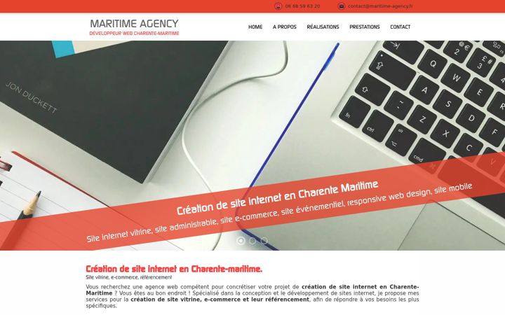 Screenshot of maritime-agency.fr