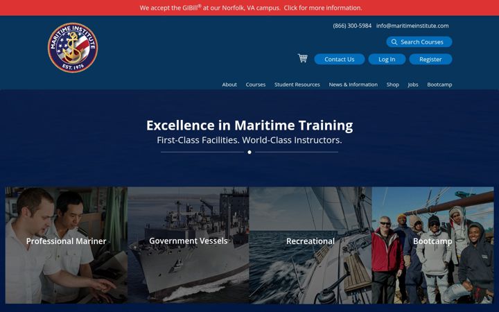 Screenshot of maritimeinstitute.com