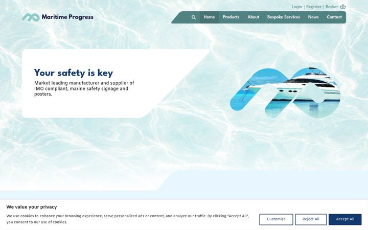 Screenshot of maritimeprogress.com