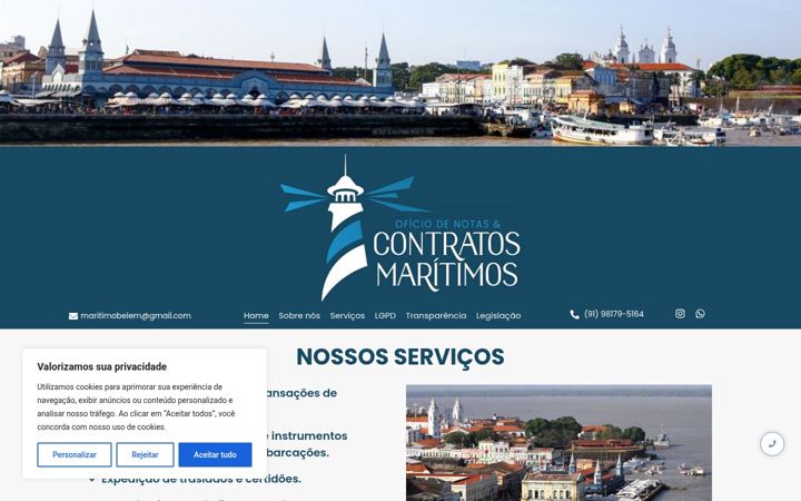 Screenshot of maritimobelem.com