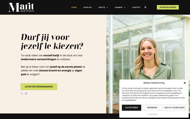 Screenshot of maritkeetman.nl