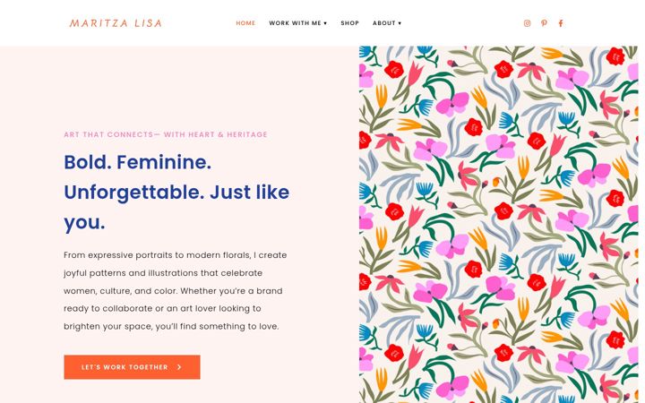 Screenshot of maritzalisa.com