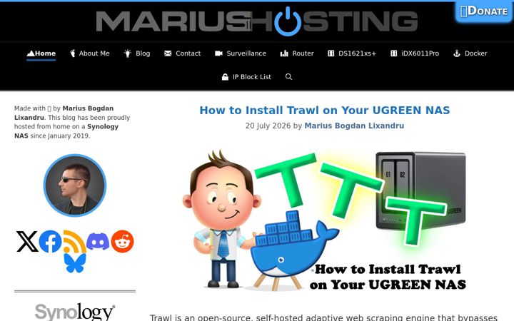 Screenshot of mariushosting.com