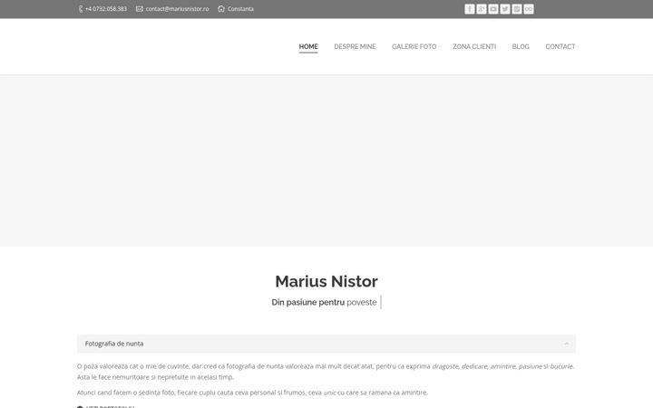 Screenshot of mariusnistor.ro