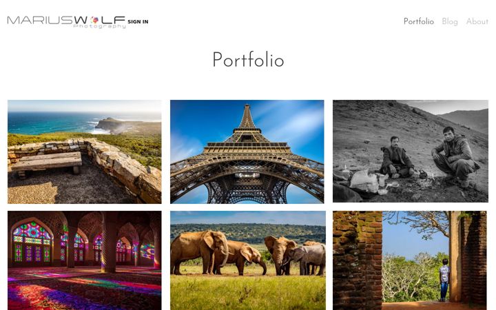 Screenshot of mariuswolf.com