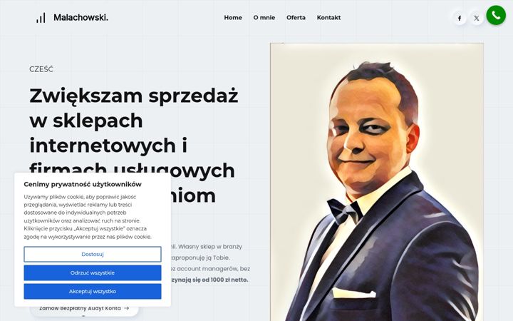 Screenshot of mariuszmalachowski.com