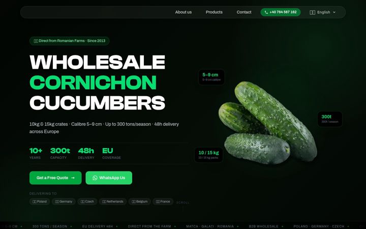 Screenshot of marivlavegetable.com