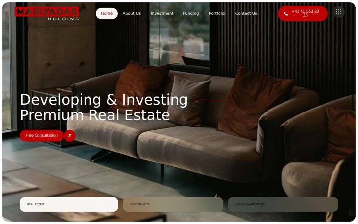 Screenshot of mariyadasholding.com