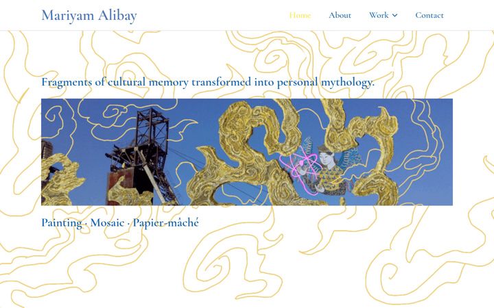 Screenshot of mariyam-alibay.art