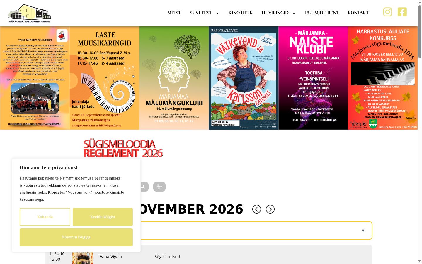 Captura de ecrã do banner de consentimento apresentado antes de qualquer interação