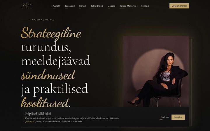 Screenshot of marjen.ee