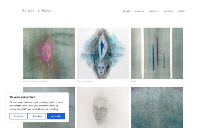 Screenshot of marjolainepigeon.fr