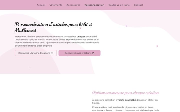 Screenshot of marjoline-creations.fr