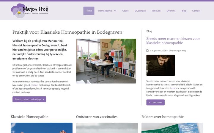 Screenshot of marjonheij.nl