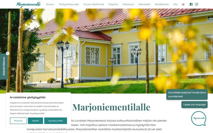 Screenshot of marjoniementila.fi