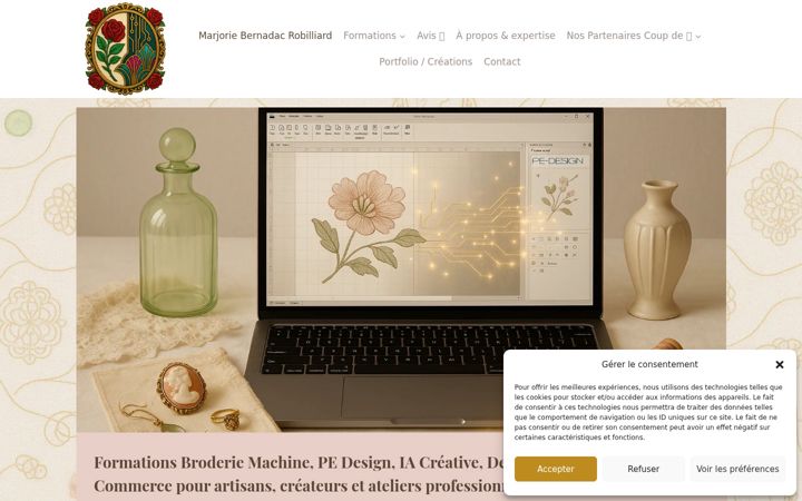 Screenshot of marjorie-bernadac-robilliard.com