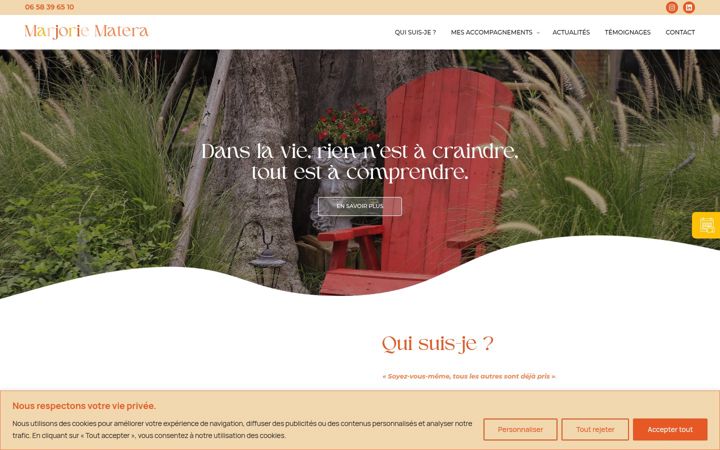 Screenshot of marjorie-matera.fr