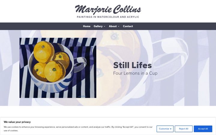 Screenshot of marjoriecollins.com