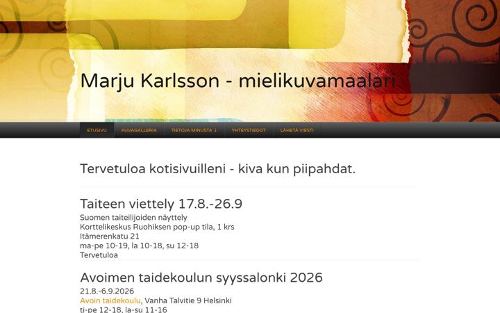 Screenshot of marjukarlsson.fi