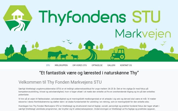 Screenshot of mark-vejen.dk