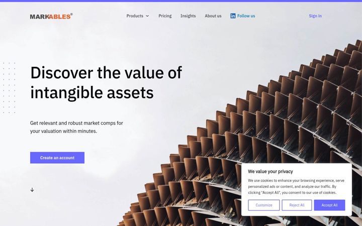 Screenshot of markables.net