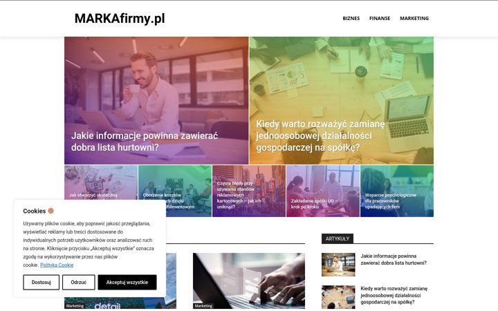 Screenshot of markafirmy.pl
