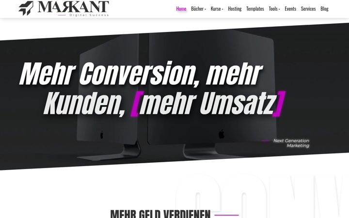 Screenshot of markant-webdesign.de
