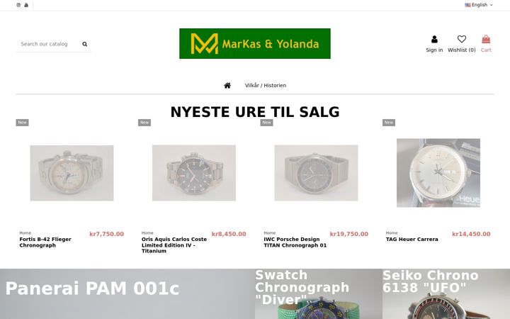 Kuvakaappaus sivustosta markasandyolanda.dk