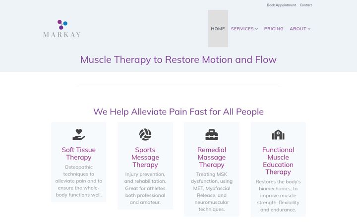 Screenshot of markayrestores.com