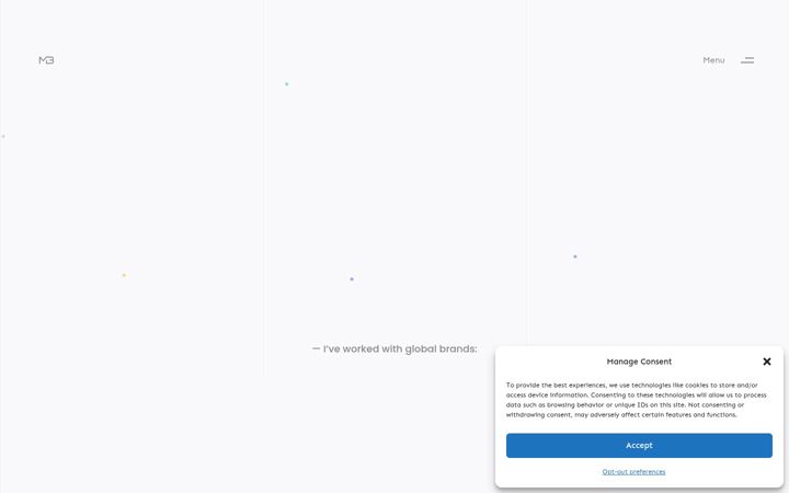 Screenshot of markbelinsky.com
