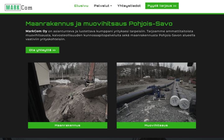 Screenshot of markcom.fi