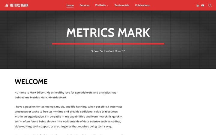 Screenshot of markdilson.com