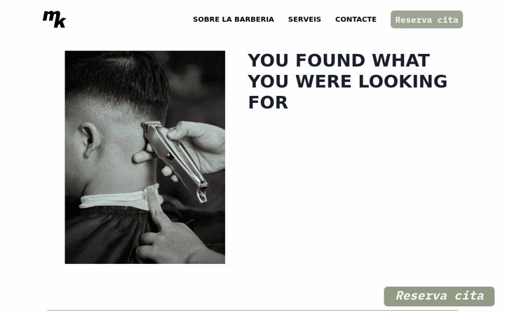 Screenshot of markeerbarber.com