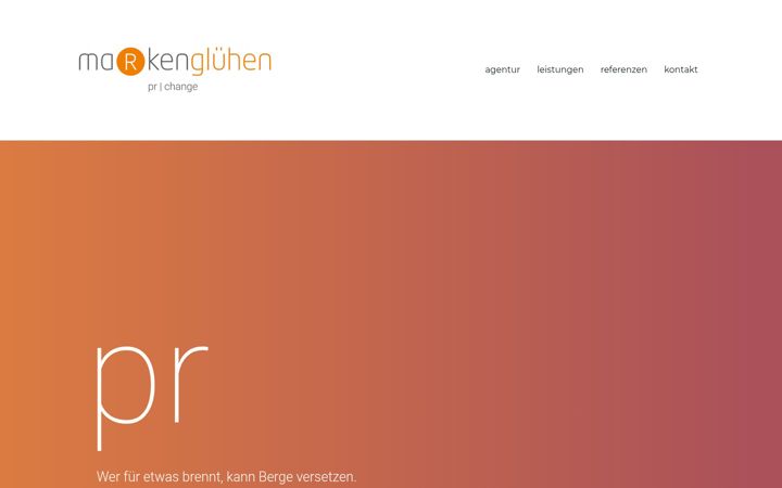 Screenshot of marken-gluehen.de