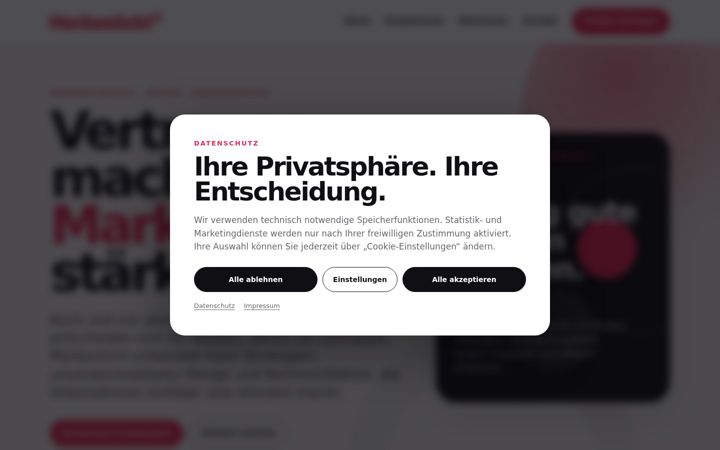 Screenshot of markenlicht.com