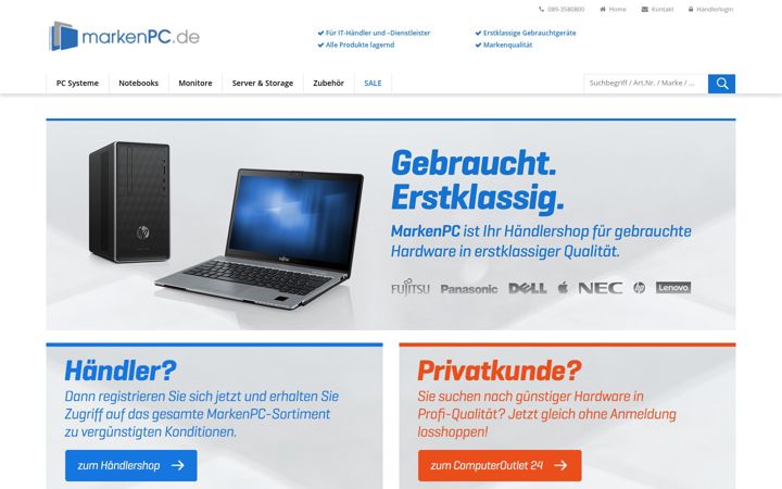Screenshot of markenpc.de