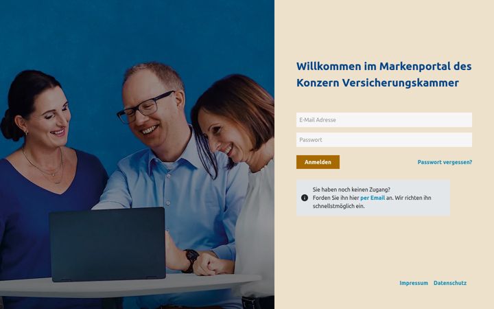 Screenshot of markenportal-versicherungskammer.de