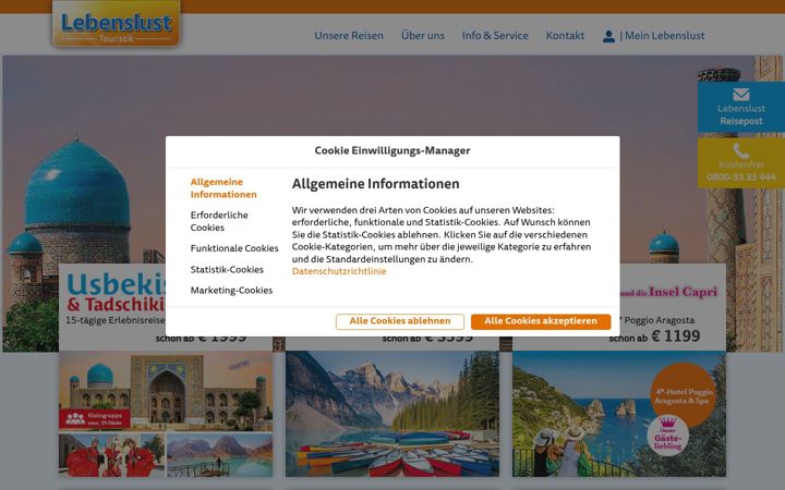 Screenshot of markenreise.de